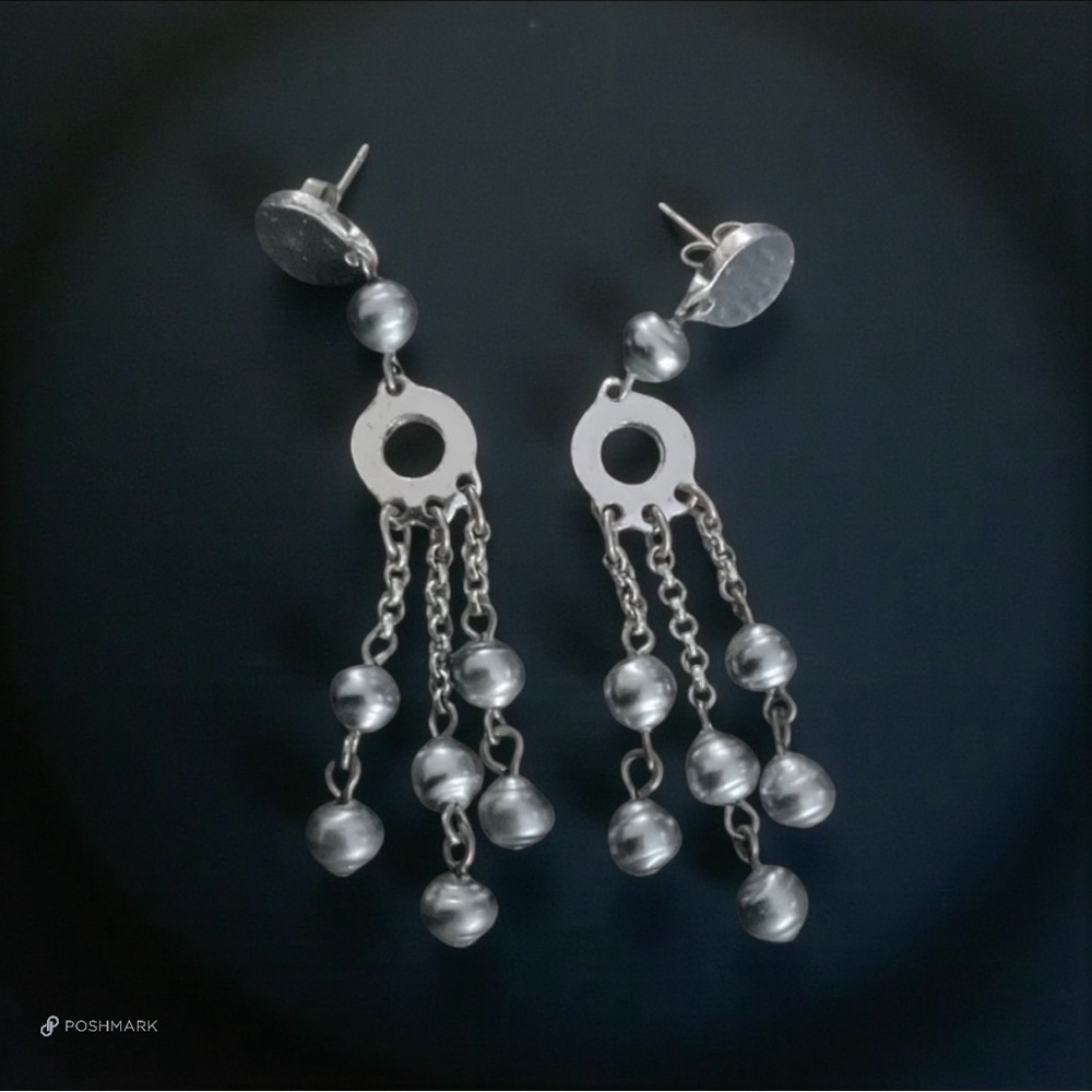 💖 Agatha Paris Grey Pearl Drop Earrings 💖